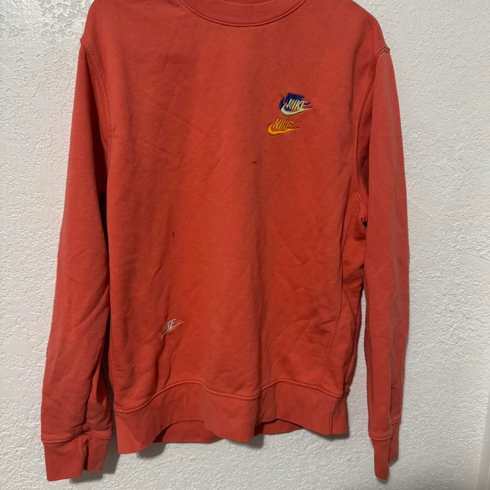 Nike Men's Orange Long Sleeve Tee